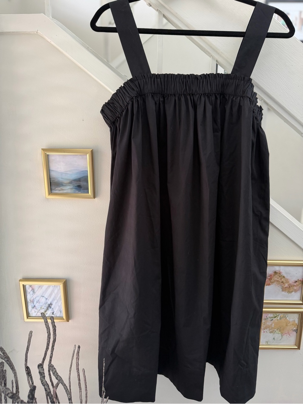 GAP Black Sleeveless Smocked Top Sundress